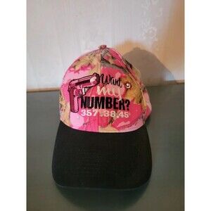 Pink Camo Number Hat